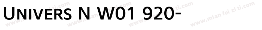 Univers N W01 920字体转换